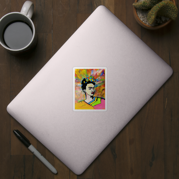 Frida Khalo: colorful and geometric by acdlart